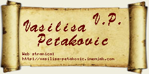 Vasilisa Petaković vizit kartica